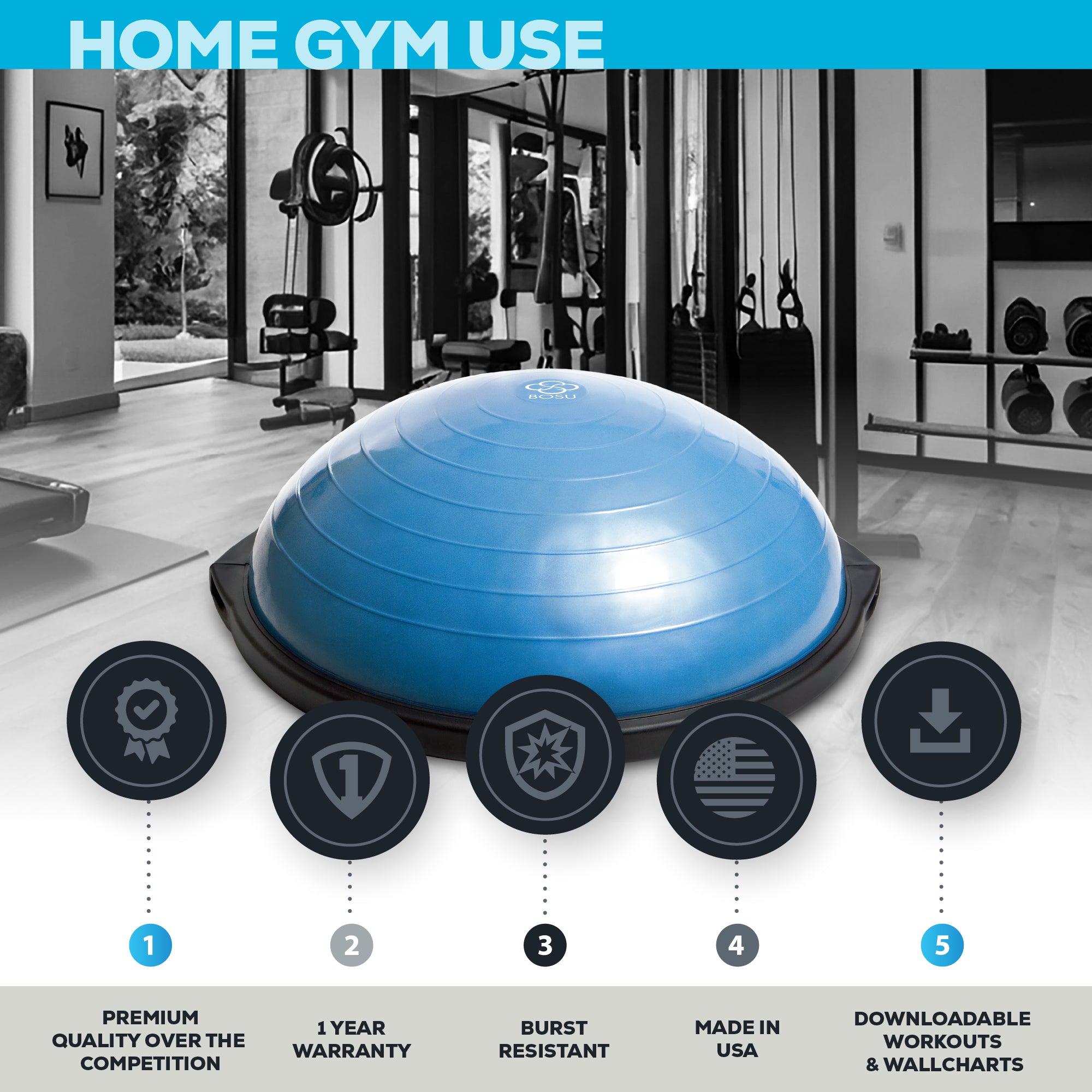 HOME Balance Trainer w/ Resistance Bands