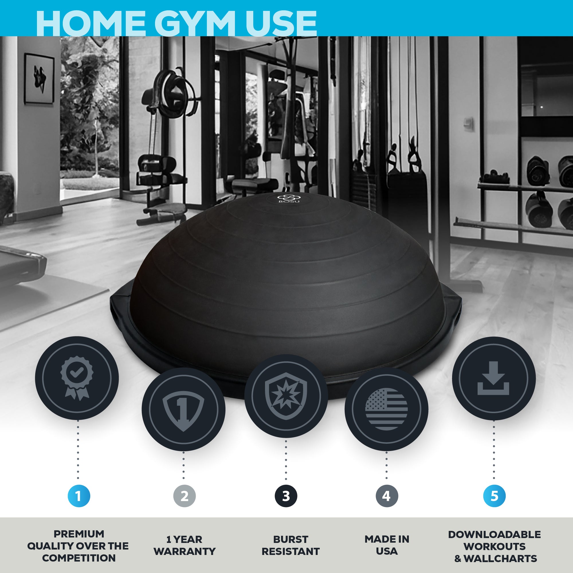 HOME Balance Trainer w/ Resistance Bands