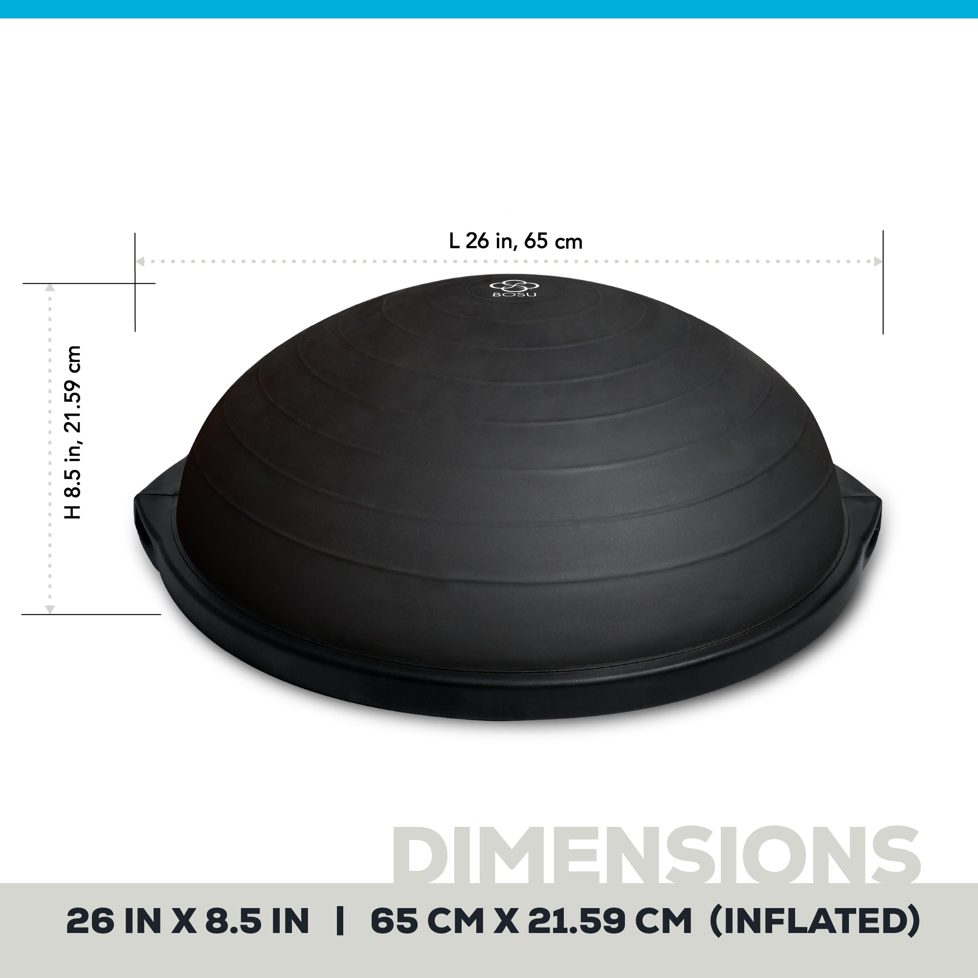 BOSU® PRO BALANCE TRAINER（65cm） PRO Balance Trainer - Matte Black – BOSU