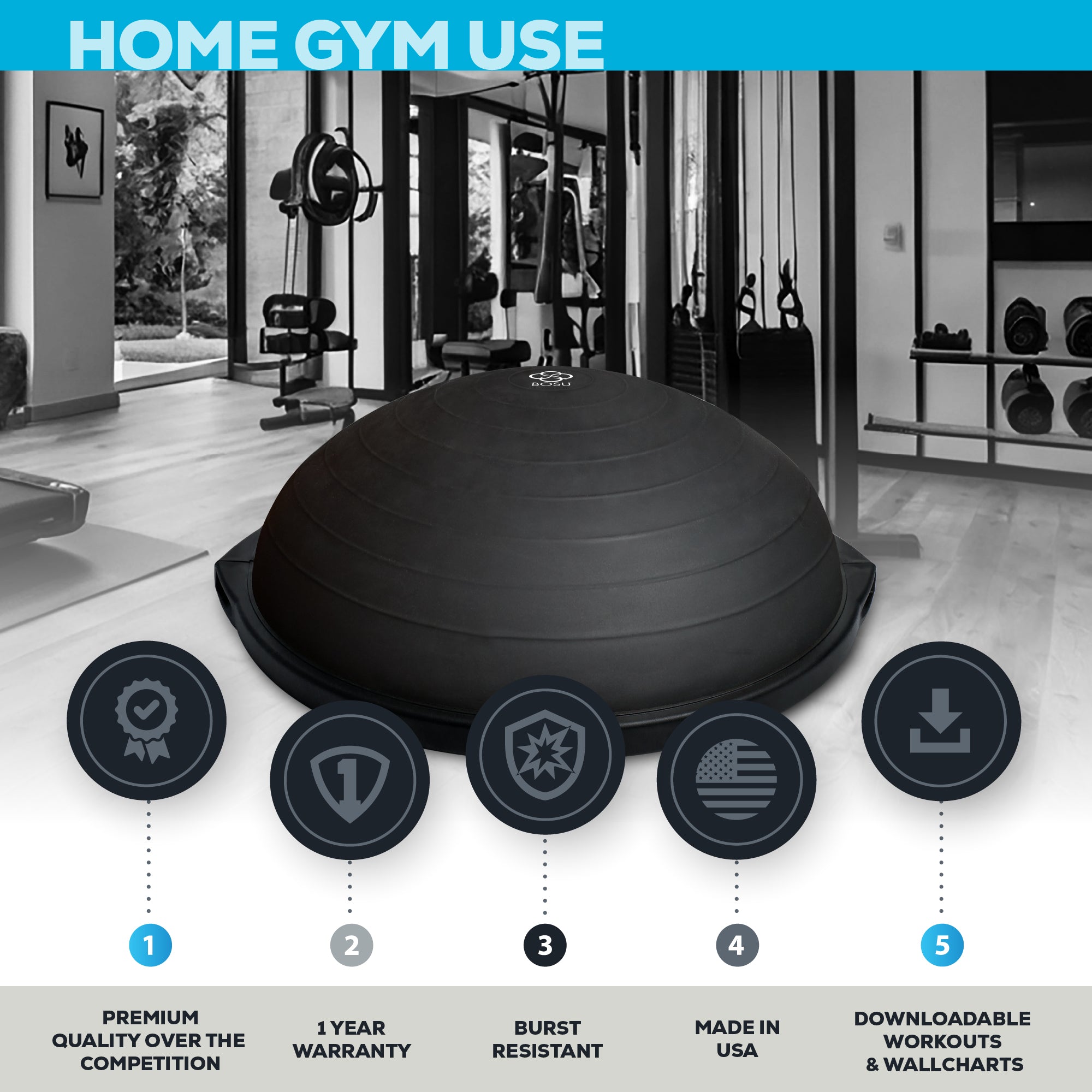 HOME Balance Trainer - Matte Black – BOSU