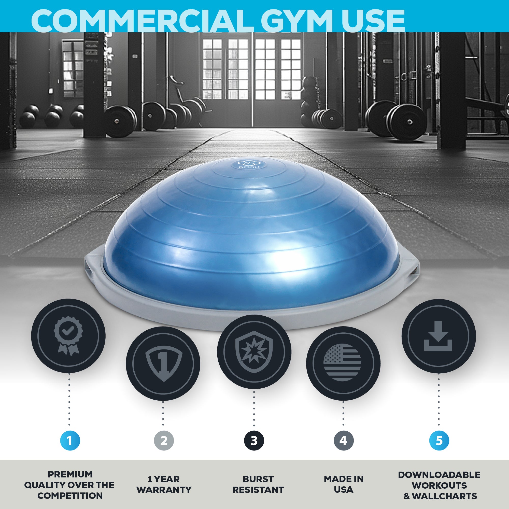BOSU® PRO BALANCE TRAINER（65cm） BOSU Pro Balance Trainer for Sale Instructional DVD & Manual