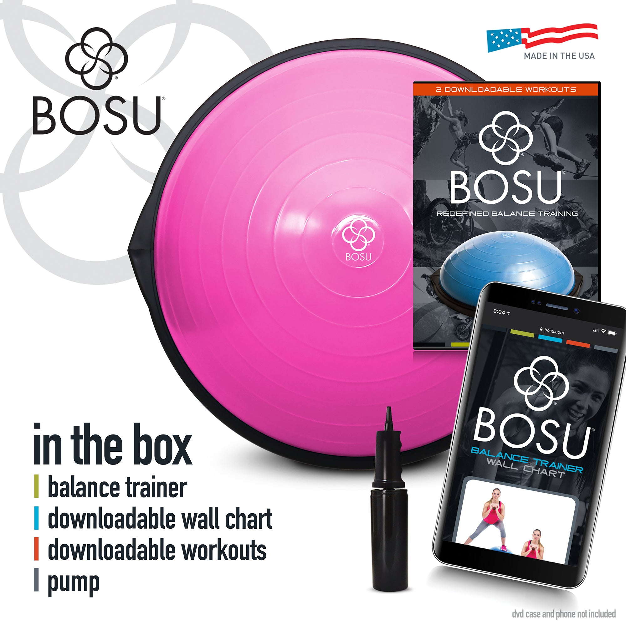 BOSU HOME Balance Trainer with wall chart and 6 workout DVDs BOSU HOME Balance Trainer with wall chart and 6 workout DVDs
